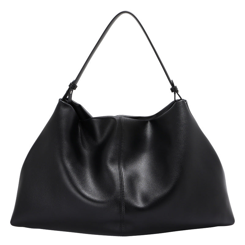 Large capacity tote bag for women, relaxed and comfortable feel, made of cowhide, genuine leather, suitable for commuting, underarm bag, soft leather shoulder bag, crossbody bag.